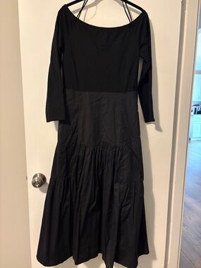 Black Women’s Off-Shoulder Midi Dress